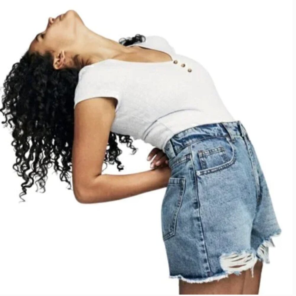 Cotton On High Flashback Distressed Denim Shorts